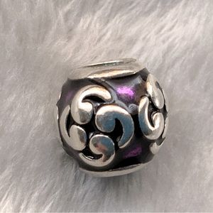 Pandora Purple Enamel Zen Charm